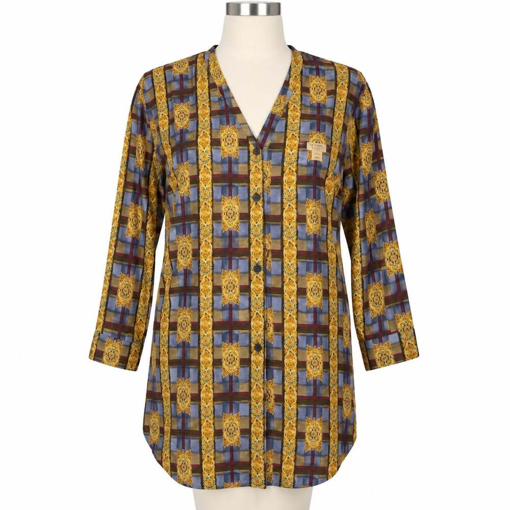 Vintage 80s/90s Victoria’s Secret Gold Label Nightshirt L Made Italy Baroque